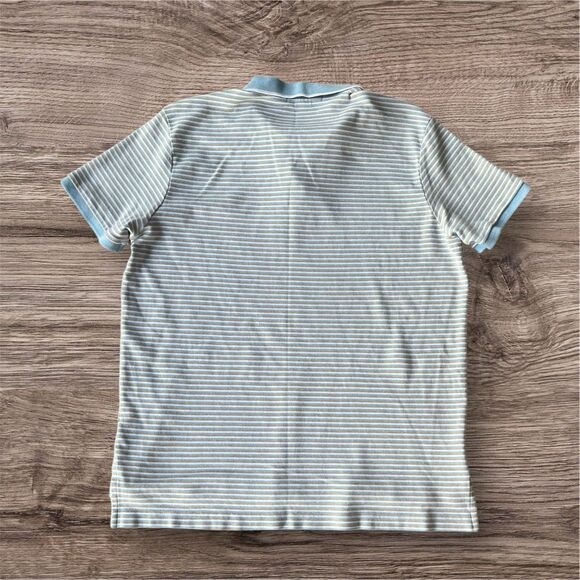 US Polo Assn Blue, Brown, White Striped Polo Shirt Men’s Size L - Picture 2 of 6